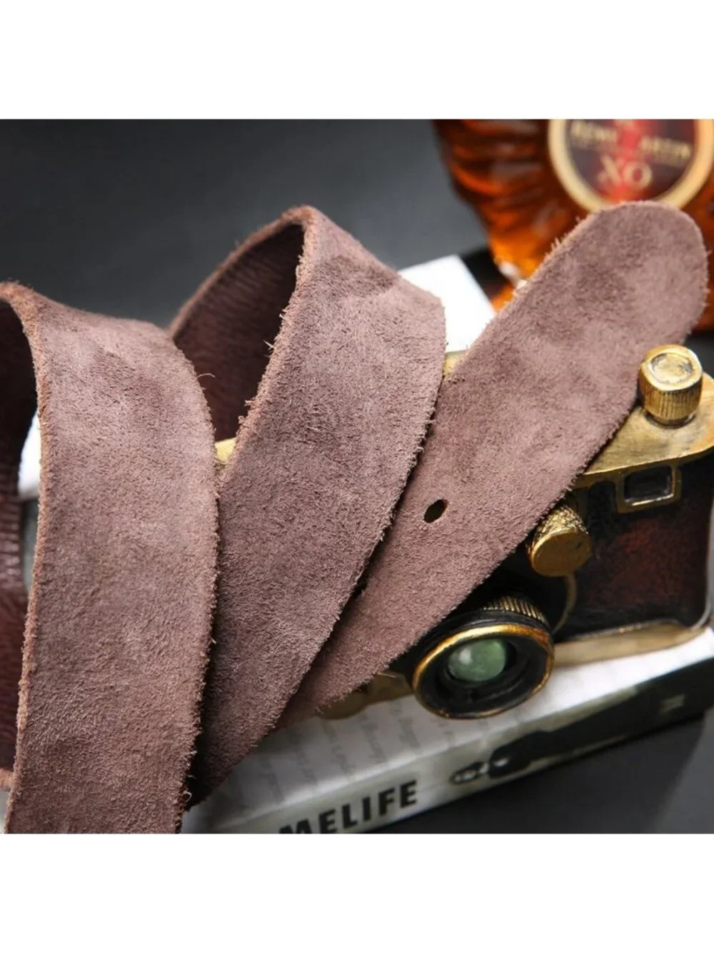 Stylish Men's 100% Italian Leather Belt with Anti-Scratch Buckle, Gift-Ready